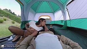 🤯 vrb brazilian trans teen bareback fucks on wild camping trip! 🌲💦