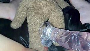 Virgin 18-Year-Old's First Huge Glass Dildo Deep in Wet Tight Red Pink Pussy! Los Angeles Kinky Saudi Fetish Squirting