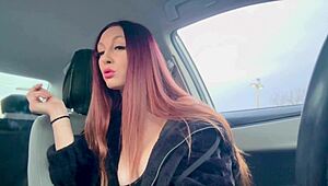 Big Tits Italian Milf Artemisia Love Smoking In Car