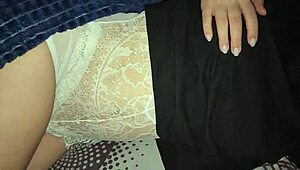 Jerking Off And Cumming On Sleeping Best Friend's Big Tits Mom Outdoors