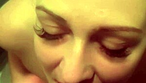 after workout horny milf swettysvett drops to knees for bathroom suck
