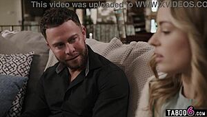 My kidney donor surprises blonde Anna Claire Clouds with rough pounding