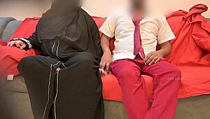 Muslim teacher surprises student during private college lesson
