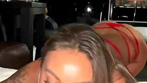 Monika fox pov homemade sucking dick in red lingerie