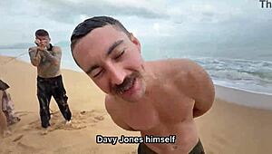 Two muscular pirates ravage sexy sailors tight pussies after shipwreck orgy