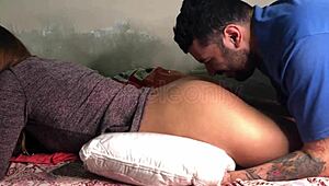 Brunette Latina's Wet Pussy Licked Before Rough Dp Anal Creampie Ass Shot