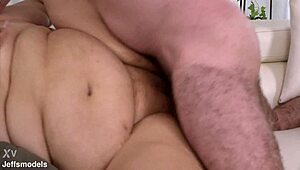 gorgeous bbw noob bianca blows then goes straight to anal