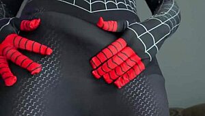 Miles morales cosplay ends with big cumshot