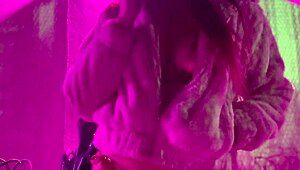 artemisia love's huge tits bounce during hot cigarette fetish smoke!!