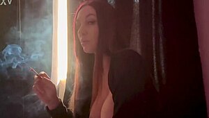 Artemisia Love Teases Big Tits in Raw Solo Smoke