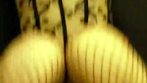 Petite Latina couple in lingerie does POV foot fetish worship then rough hardcore creampie closeup fuck