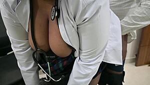 Sri Lankan Doctor Fucked Hard by Patient in Clinic Boobs Bouncing
