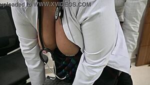 Sri Lankan Doctor Fucked Hard by Patient in Clinic Boobs Bouncing