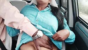 indian teen girl spreads for uncle's dirty car sex on long drive with telugu talks