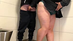 Curvy Step Mom's Steamy Public Toilet Tryst With Step Son
