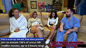 Pre employment physical turns into nurse fetish play