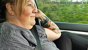 kiwi slut fingers pussy in car prepping for home creampie pounding trailer