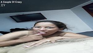 Venezuelan wife gives extreme blowjob massage