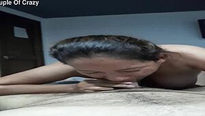 Venezuelan wife gives extreme blowjob massage