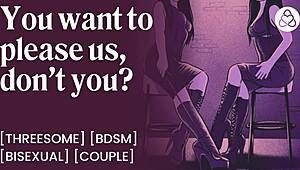 femdom disciplines submissive boyfriend give us an orgasm if you want to cum real amateur couple threesome