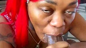 imagine sloppy ebony head leading to deep anal creampie on big ass