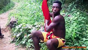 Wow, ebony village whore takes massive BBC missionary!