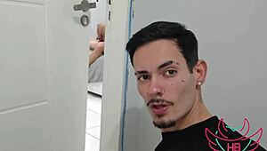 i went to visit my buddy and caught him banging his huge tit wife bareback