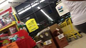 hidden cam catches two moms shopping candid curves