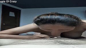 Venezuelan wife gives extreme blowjob massage