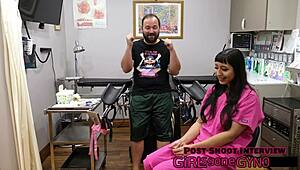 Selena Sativa Spreads Shaved Pussy Tattoo Babe Plays Ultrasound Fetish Massage Backstage