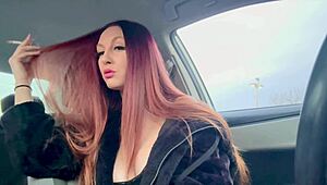 Big Tits Italian Milf Artemisia Love Smoking In Car