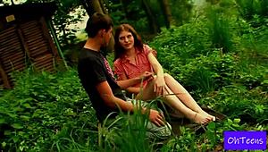 karolina and evzen sneak outdoor dorm fun as college roommates first time