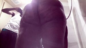 Caramel slim ebony milf takes dick on the street
