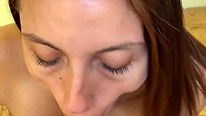 omg pov desperate latina teen slut deepthroats cock sloppy with ball licking n swallows cum!!