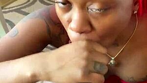 imagine sloppy ebony head leading to deep anal creampie on big ass