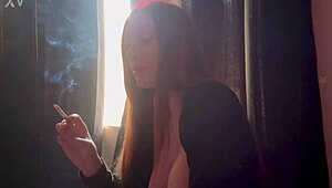 Artemisia Love Teases Big Tits in Raw Solo Smoke