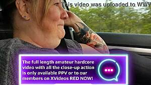 kiwi slut fingers pussy in car prepping for home creampie pounding trailer