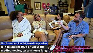 Pre employment physical turns into nurse fetish play