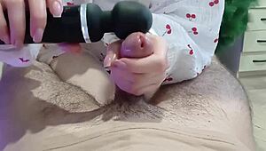 step sister extracts cum with vibrator on small cock