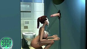 Glory hole on a black teen 18+ girl