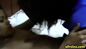 Chocolate Lesbians Using Dirty Tongues On Pussies