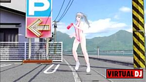 mmd futanari masturbation dance