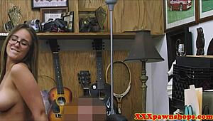 Bigtitted Pawnshop Amateur In Glasses Fucks Guy Hard