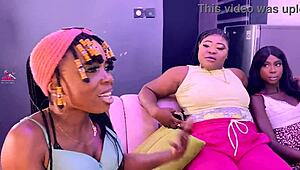 nigerian lesbian neighbors lick shaved pussy in lingerie