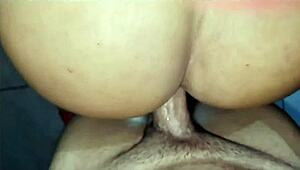 Hot brazilian sex at night ends with tasty creampie