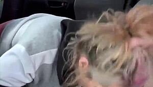 Streetwalker sucks cum off dick after facial