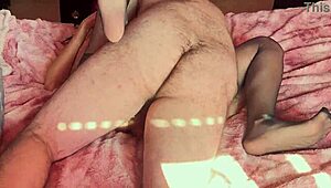 Lollolara91 gets facial on her hairy pussy