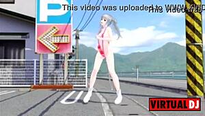 mmd futanari masturbation dance