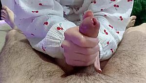 step sister extracts cum with vibrator on small cock