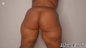 Amateur Ebony Bbw Sweaty Ass Bouncing And Pussy Spreading Mara Exotic